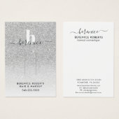 Écran à cheveux Monogram Parties scintillant argen (Devant & derrière)