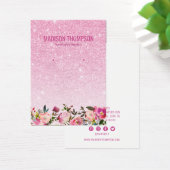 Écran à Parties scintillant rose en fleurs (Bureau)