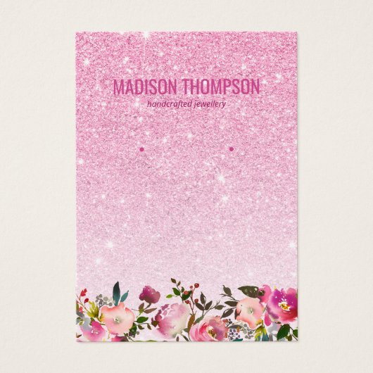 Écran à Parties scintillant rose en fleurs (Devant)