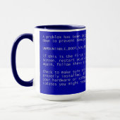 Écran Bleu de la mort de Windows - BSOD - Mug (Gauche)