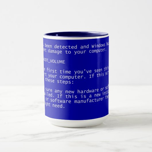 Écran Bleu de la mort de Windows - BSOD - Mug (Centre)