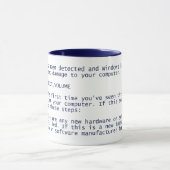 Écran Bleu de la mort de Windows - BSOD - Mug Bleu (Centre)