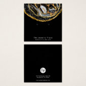 Écran Boucles d'oreilles en marbre noir (Devant & derrière)