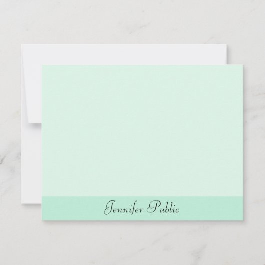 Écran Calligraphié Mint vert Modèle moderne (Devant)