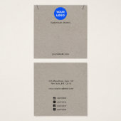 Écran Carré du collier Pendentif Kraft Add Logo (Devant & derrière)