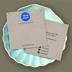 Écran Carré du collier Pendentif Kraft Add Logo