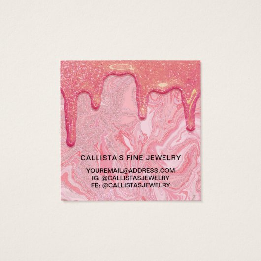 Écran Chic Parties scintillant rose en marbre Lect (Dos)