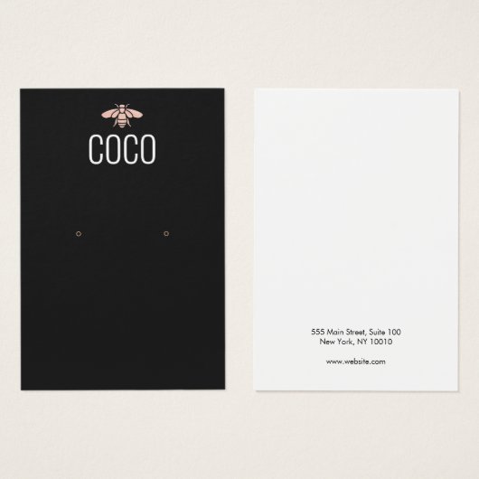 Écran cool moderne de bijoux d'oreille d'abeille n (Devant & derrière)