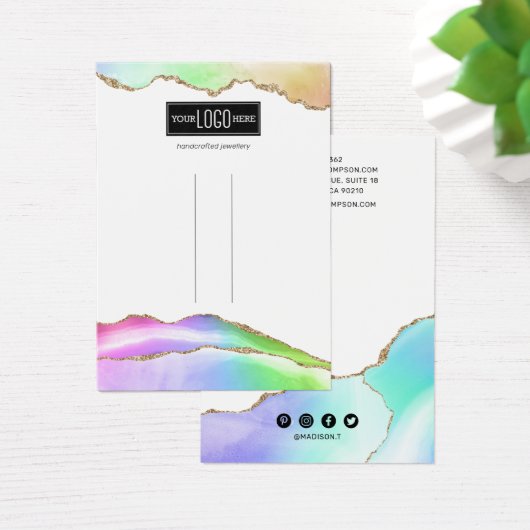 Écran d'agate Pastel Rainbow (Bureau)