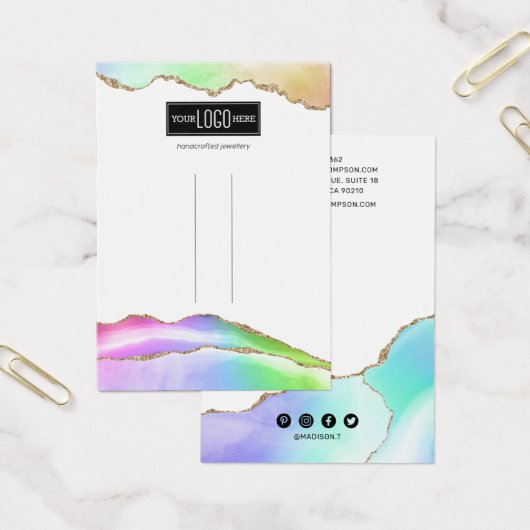 Écran d'agate Pastel Rainbow (Bureau)