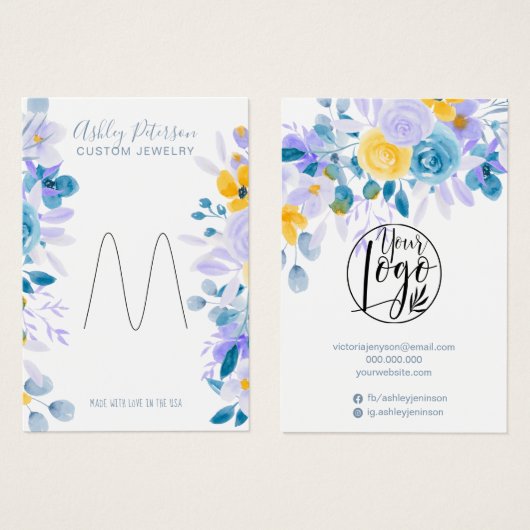 Écran de bague de bijoux à fleurs de lavande chic (Devant & derrière)