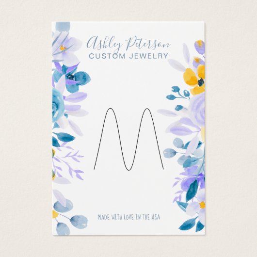 Écran de bague de bijoux à fleurs de lavande chic (Devant)