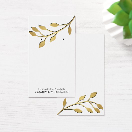 Écran de bijoux à feuilles d'or sur mesure (Bureau)