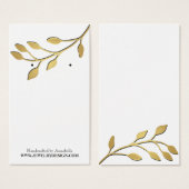 Écran de bijoux à feuilles d'or sur mesure (Devant & derrière)