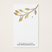 Écran de bijoux à feuilles d'or sur mesure (Devant)