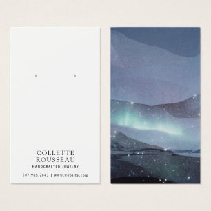 Écran de bijoux à oreille bleue Abstraite