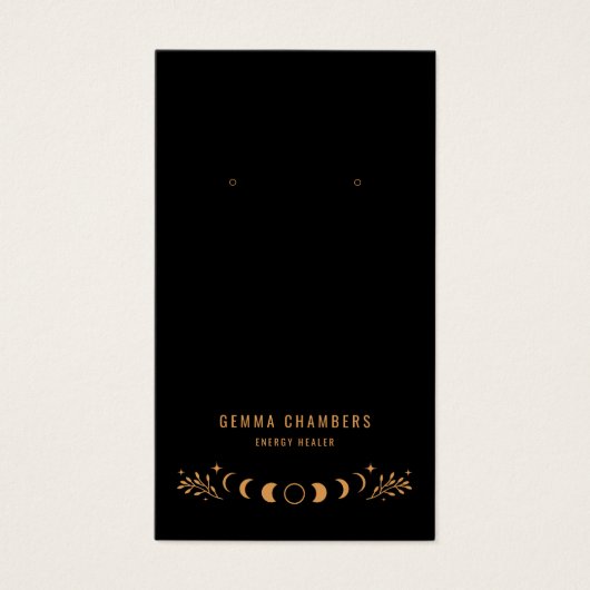 Écran de bijoux céleste à oreille noire (Devant)