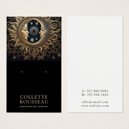 Écran de bijoux Céleste Sun Moon (Devant & derrière)