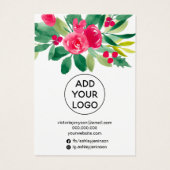 Écran de bijoux de Noël floral rouge (Dos)