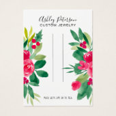 Écran de bijoux de Noël floral rouge (Devant)