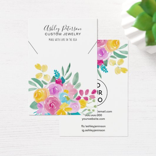 Écran de bijoux en aquarelle printanière (Bureau)