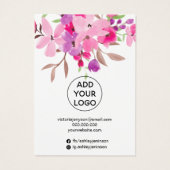 Ecran de bijoux en aquarelle rose (Dos)