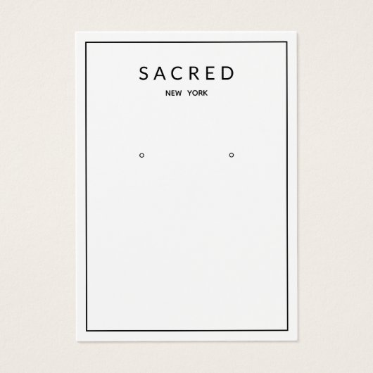 Écran de bijoux simple blanc moderne (Devant)