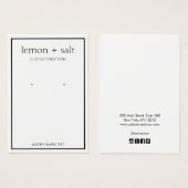 Écran de bijoux simple blanc moderne (Devant & derrière)