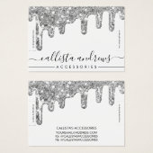 Écran de bracelet à Parties scintillant argentée b (Devant & derrière)