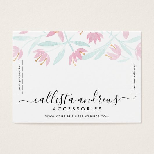 Écran de bracelet couleur rose vert floral (Devant)