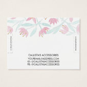 Écran de bracelet couleur rose vert floral (Dos)