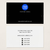 Écran de bracelet noir de logo personnalisé (Devant & derrière)