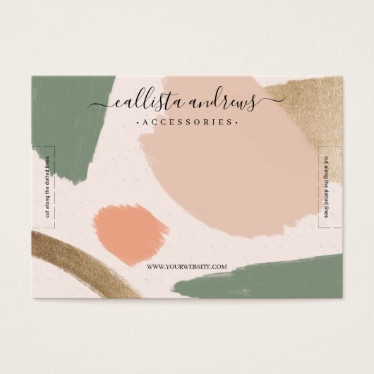 Écran de bracelet or aux tons Abstraits modernes (Devant)