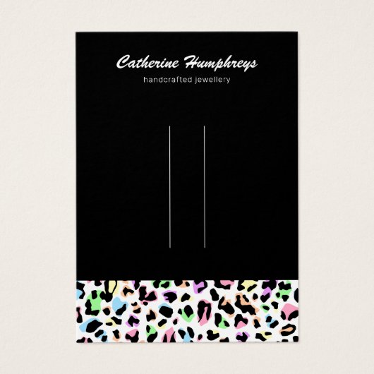 Écran de clip Empreinte de léopard Pastel Bow (Devant)