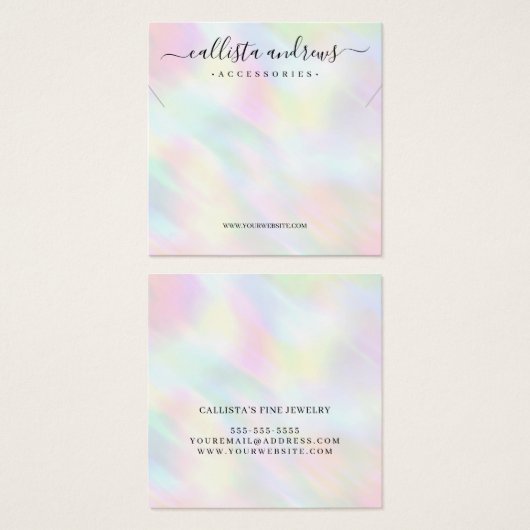 Écran de collier Arc-en-ciel Pastel moderne (Devant & derrière)