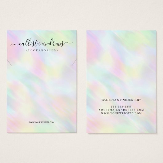 Écran de collier Arc-en-ciel Pastel moderne (Devant & derrière)