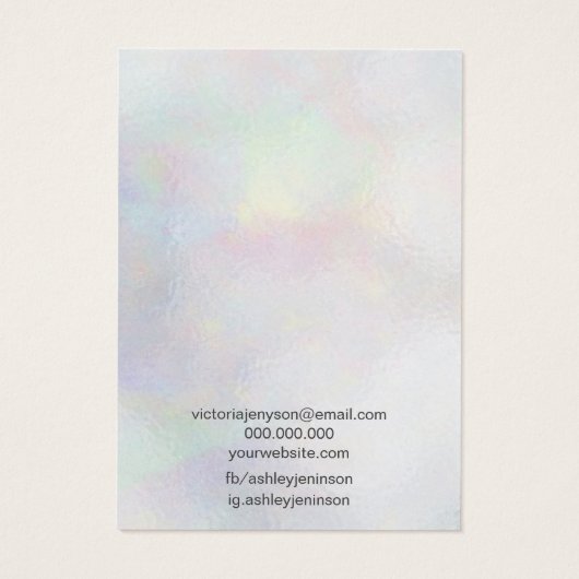 Écran de collier chic nacre perle moderne (Dos)