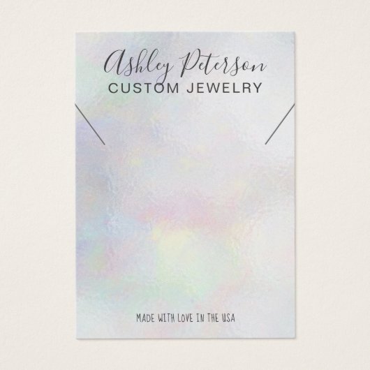 Écran de collier chic nacre perle moderne (Devant)