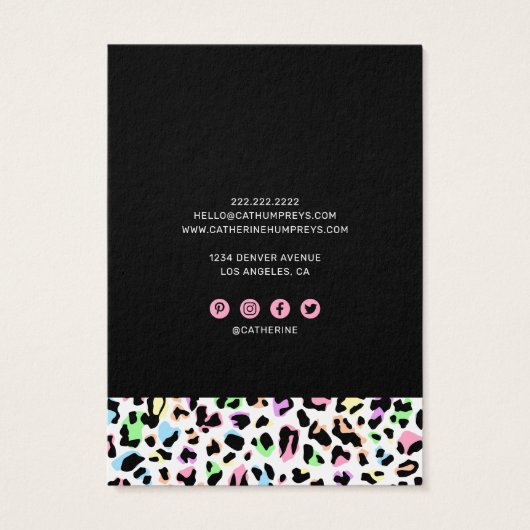 Écran de collier de bijoux Empreinte de léopard Pa (Dos)