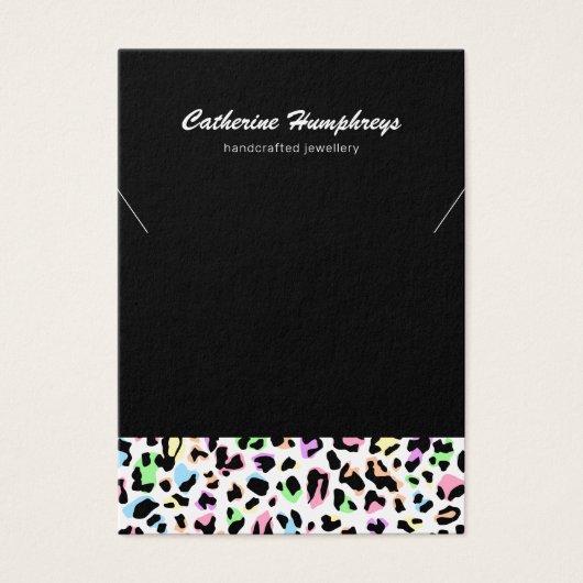 Écran de collier de bijoux Empreinte de léopard Pa (Devant)