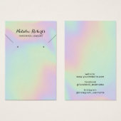 Écran de collier de bijoux holographique (Devant & derrière)