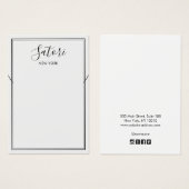 Écran de collier de script noir blanc simple (Devant & derrière)