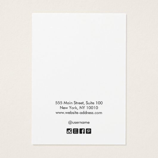 Écran de collier de script noir blanc simple (Dos)