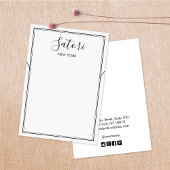 Écran de collier de script noir blanc simple