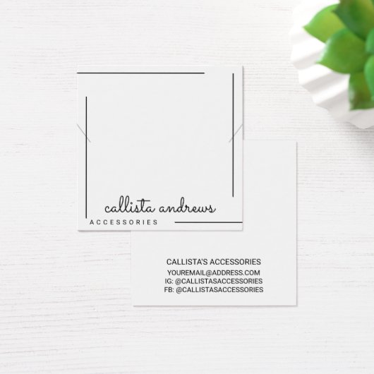 Écran de collier de script noir blanc simple (Bureau)