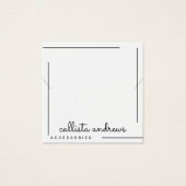 Écran de collier de script noir blanc simple (Devant)