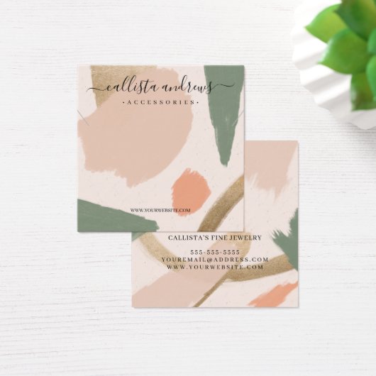 Écran de collier doré aux tons Abstraits modernes (Bureau)