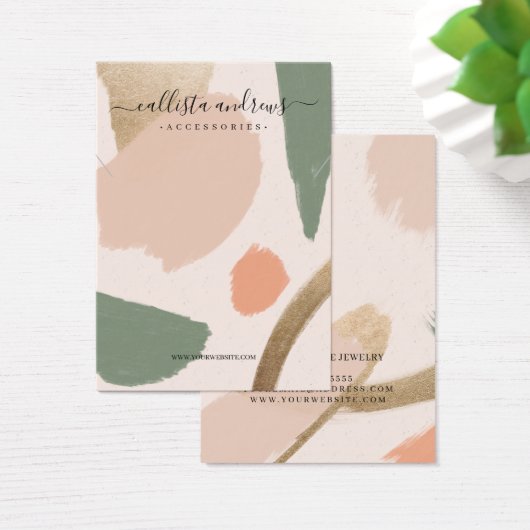 Écran de collier doré aux tons Abstraits modernes (Bureau)