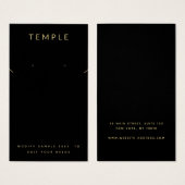 Ecran de collier d'oreille moderne noir (Devant & derrière)