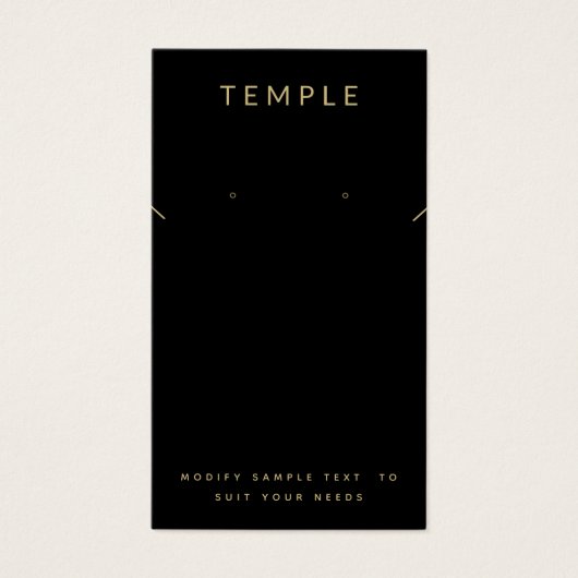 Ecran de collier d'oreille moderne noir (Devant)